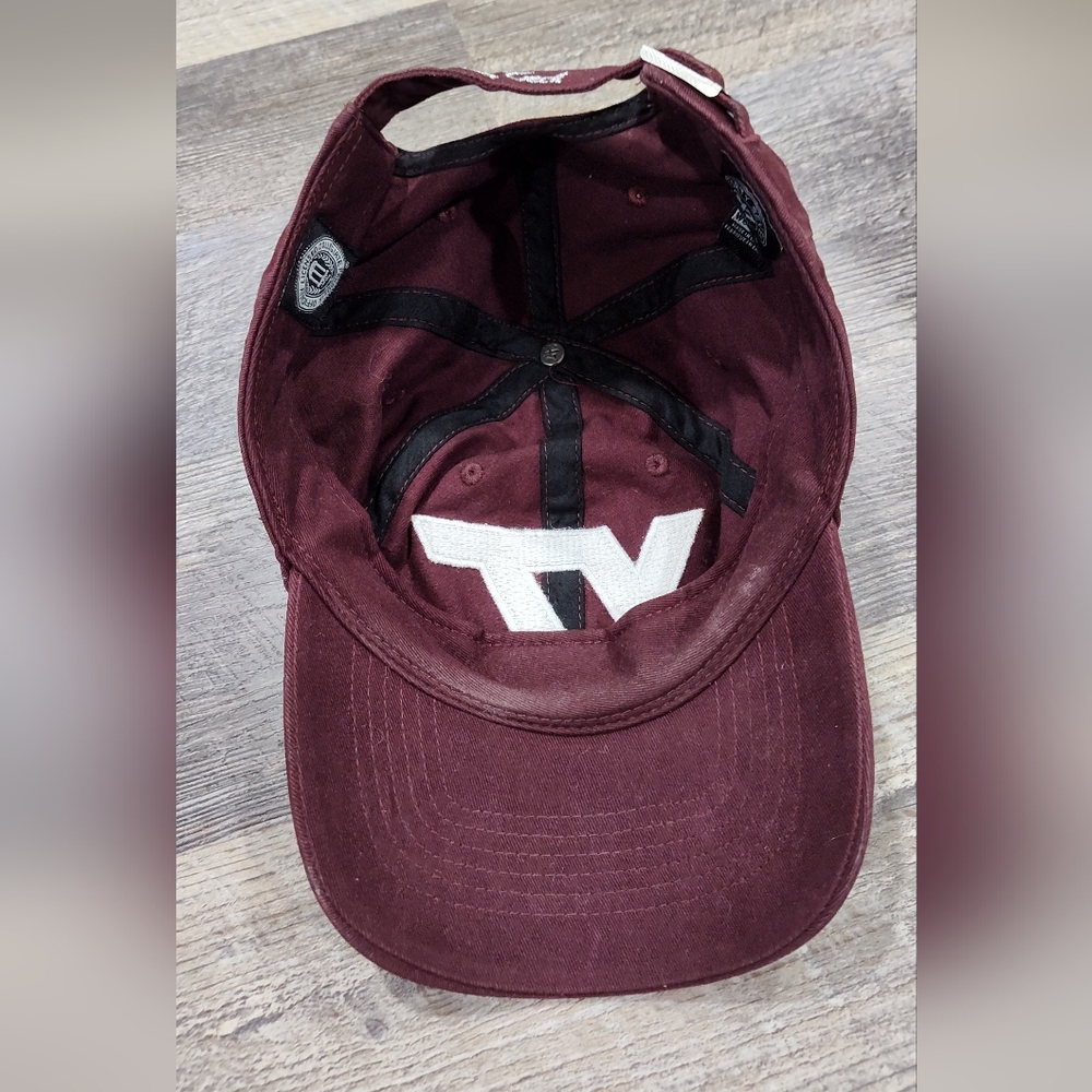 Virginia Tech Hokies Women's Silver Sequin VT Maroon Baseball Cap Hat 47 Brand - Picture 7 of 9